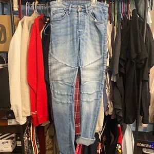 Skinny biker jeans
